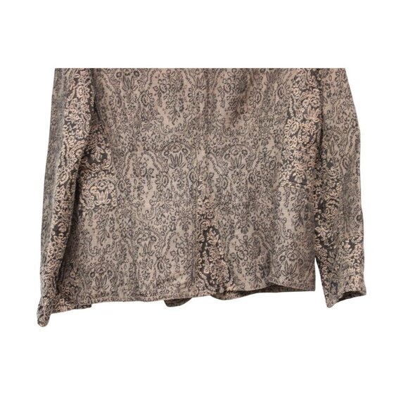 J Jill Blazer Jacket Size 10 Tapestry Peplum Patchwork Lightweight Career Casual - Picture 11 of 13
